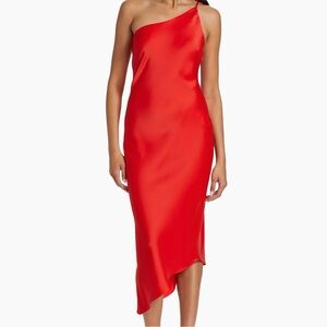 WAYF Satin Red Dress